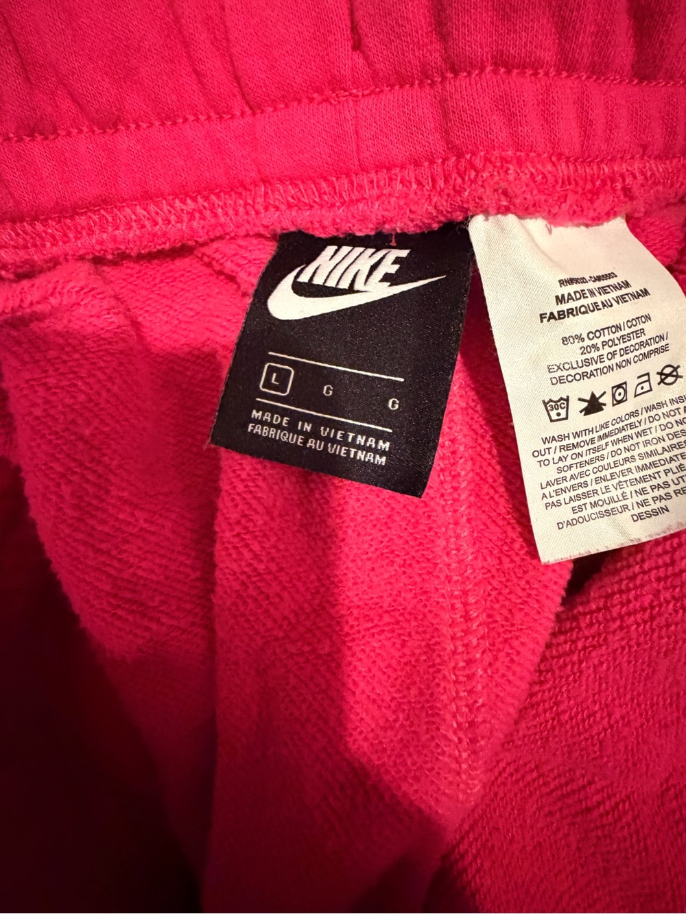 Nike Kids Hot Pink Air Hoodie (SIZE:S) & Joggers (SIZE:L) Set - Picture 4 of 4